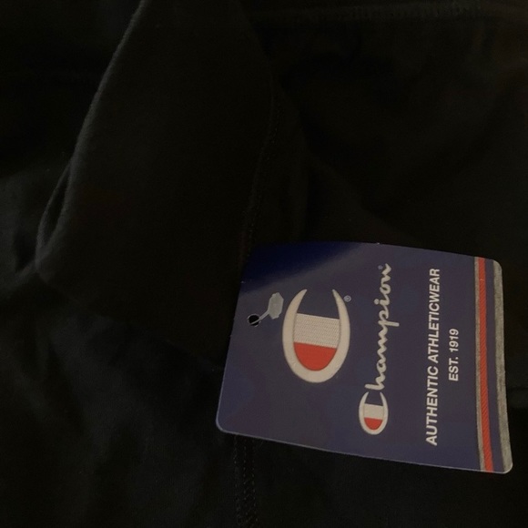 Champion Logo Embroidered Joggers Sweatpants Legging Lounge Sport Athletic Black - Picture 7 of 7